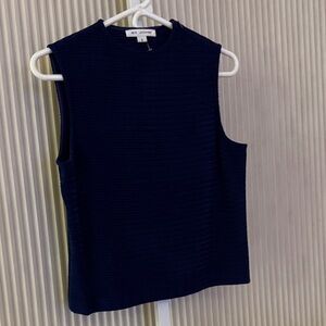 St. John Dark Midnight Blue Size Small EUC Designer Vintage Top